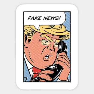 Donald Trump Pop Art Fake News Sticker